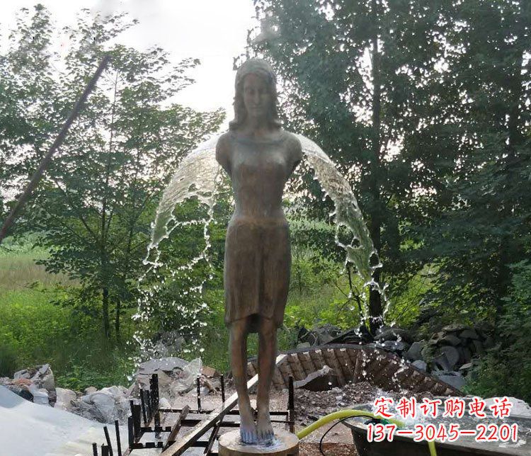 吉林铜雕园林天使雕塑摆件