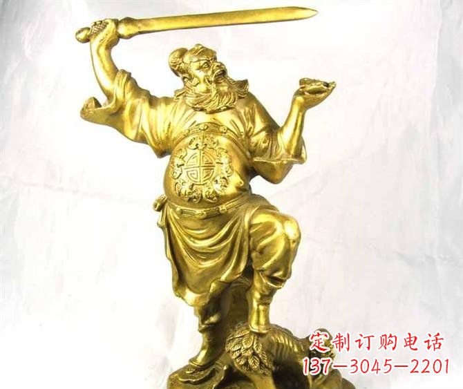 吉林铜雕赵公明古代人物雕塑
