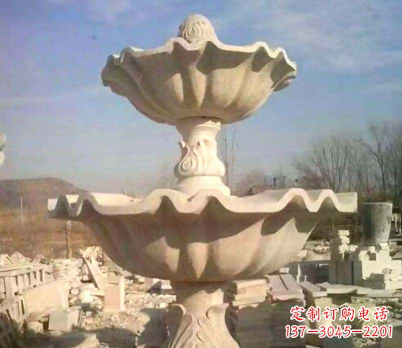 吉林晚霞红大型喷泉石雕