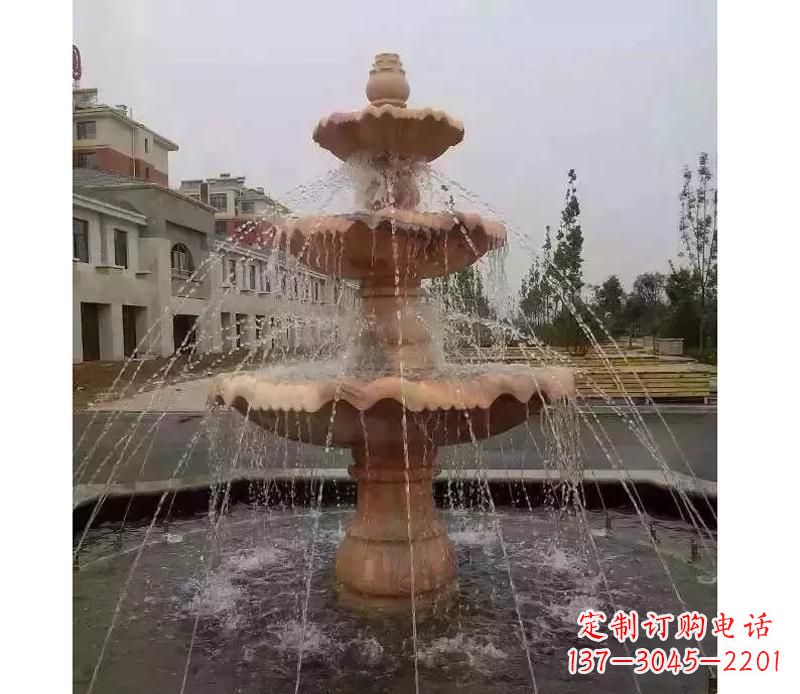 吉林晚霞红喷泉雕塑