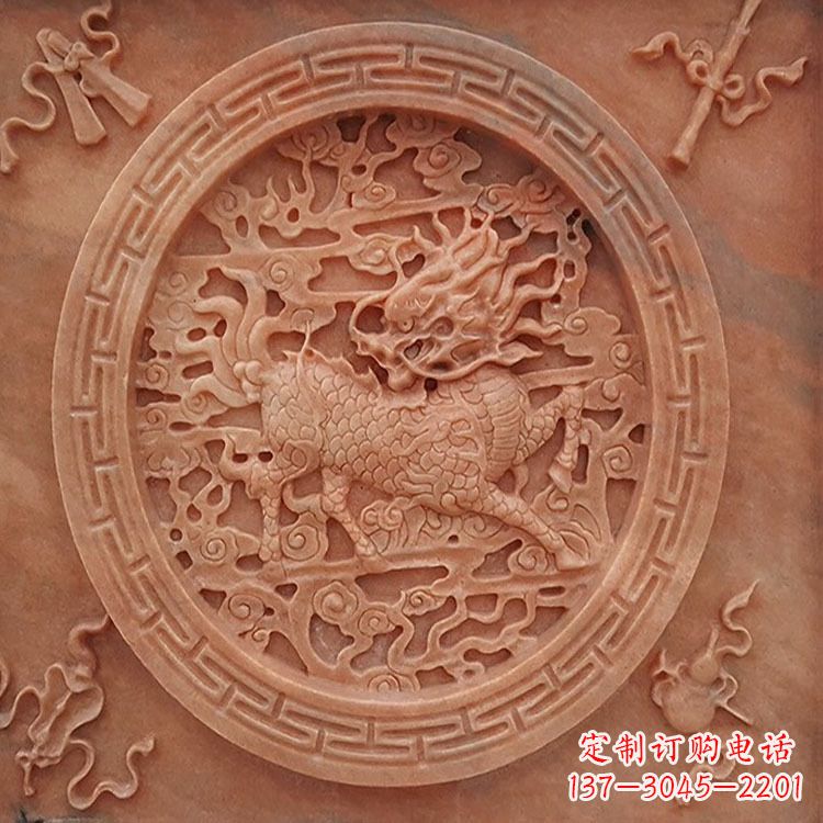 吉林晚霞红麒麟建筑装饰壁画