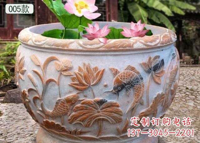 吉林晚霞红水缸鱼缸雕塑
