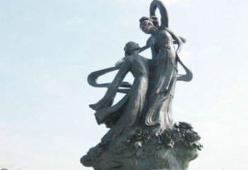 吉林铸就爱情经典，中领雕塑定制牛郎织女广场雕塑