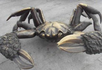 吉林中领雕塑以传统工艺出品的螃蟹铜雕，是杰出…