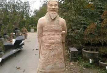 吉林中领雕塑：以秦始皇晚霞红石雕像闻名