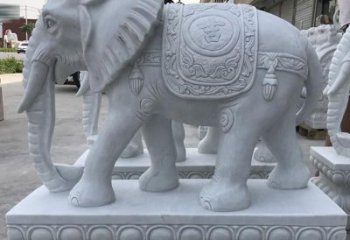 吉林青石纳福动物大象雕塑，完美缔造家庭装饰风景