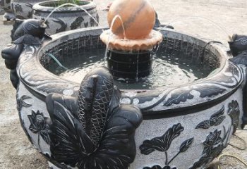 吉林青石鱼缸雕塑，装点您的生活