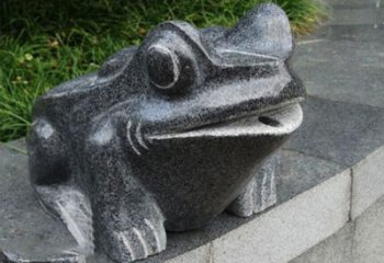吉林活力四射的青蛙喷水雕塑