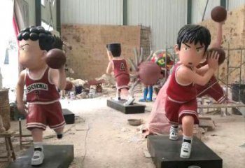 吉林全民健身卡通打篮球人物雕塑