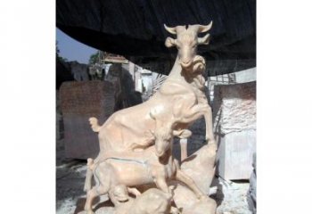 吉林三阳开泰公园独特动物石雕
