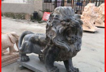 吉林中领雕塑：精美狮子公园石雕