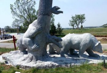 吉林欧洲风格狗熊公园雕塑