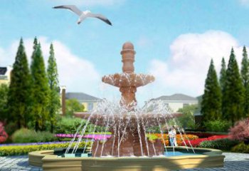 吉林石雕流水招财喷泉雕塑，让你迎接财运来临