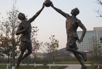 吉林铜雕打篮球人物