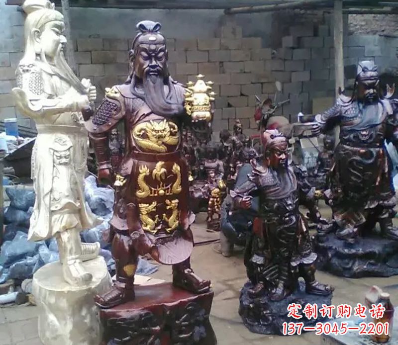 吉林武财神提刀关公铜雕