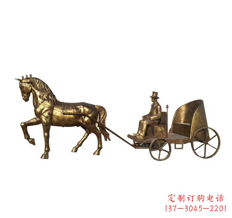 吉林西方马车铜雕