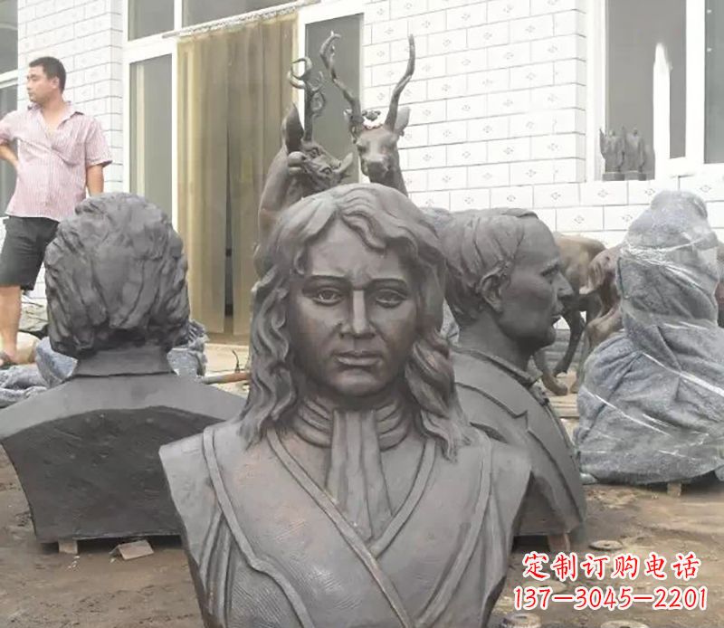 吉林西方名人胸雕铜雕