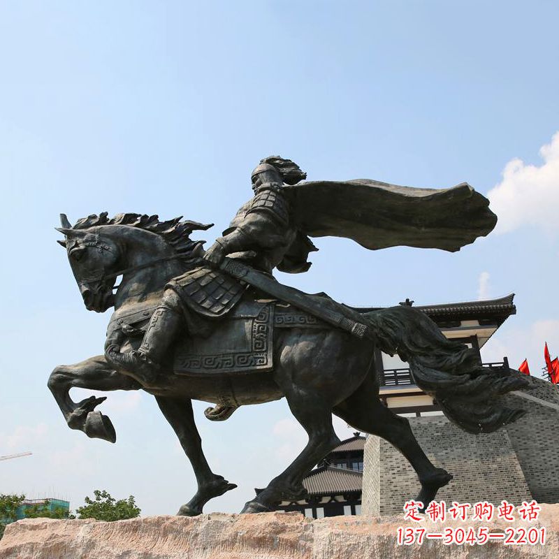 吉林项羽骑马铜雕景观雕塑-景区景点历史名人西楚霸王雕像