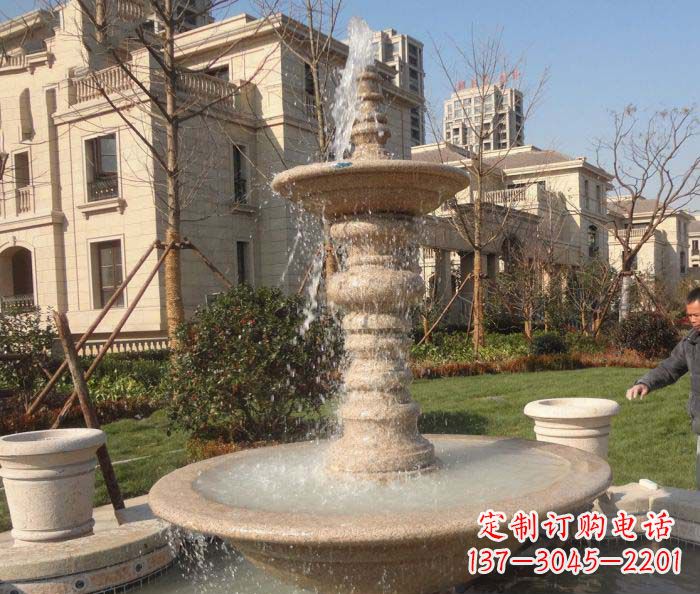 吉林小区景观多层喷泉石雕 (2)