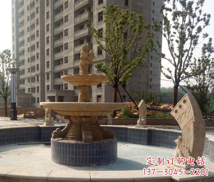 吉林小区景观大型喷泉石雕