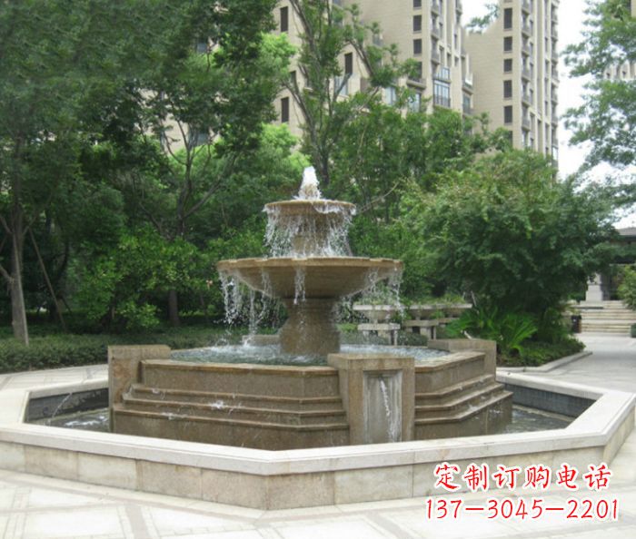 吉林小区景观大型喷泉石雕 (7)
