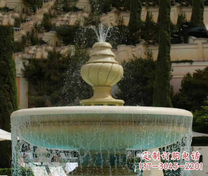 吉林小区景观多层喷泉石雕_2