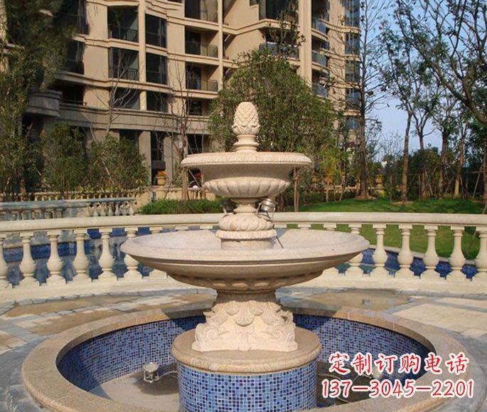 吉林小区景观多层喷泉石雕
