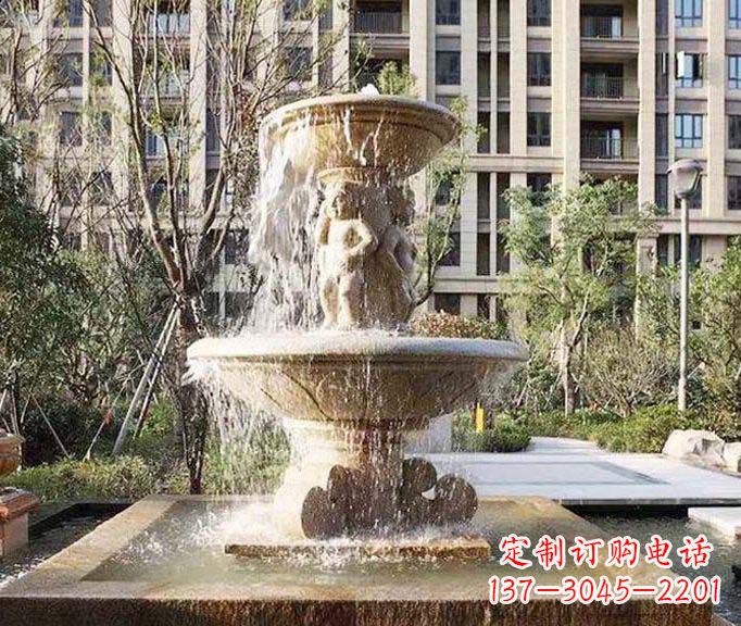 吉林小区景观欧式喷泉石雕 (3)