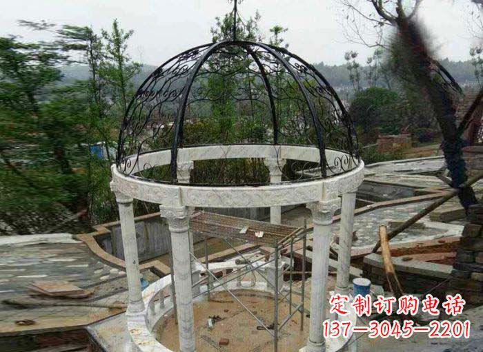 吉林小区欧式圆顶凉亭石雕