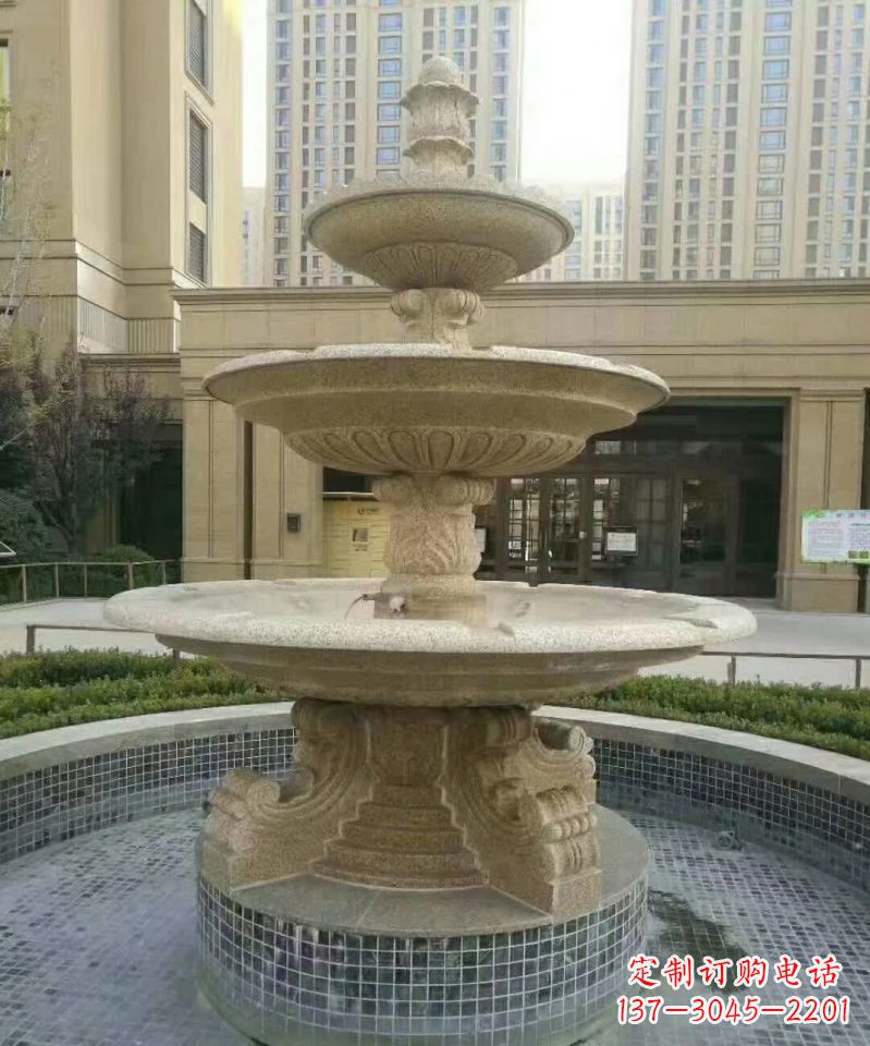吉林小区喷泉石雕 (2)