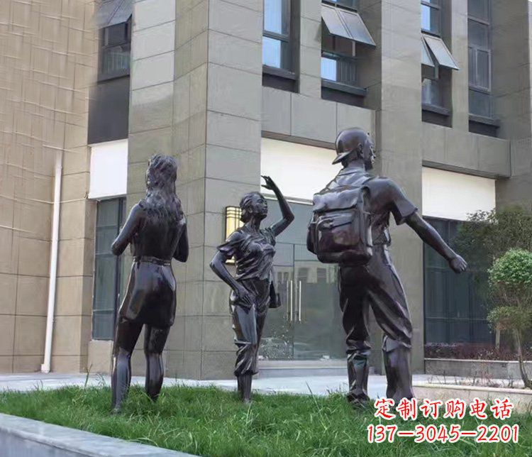 吉林小区铜雕美女人物雕塑