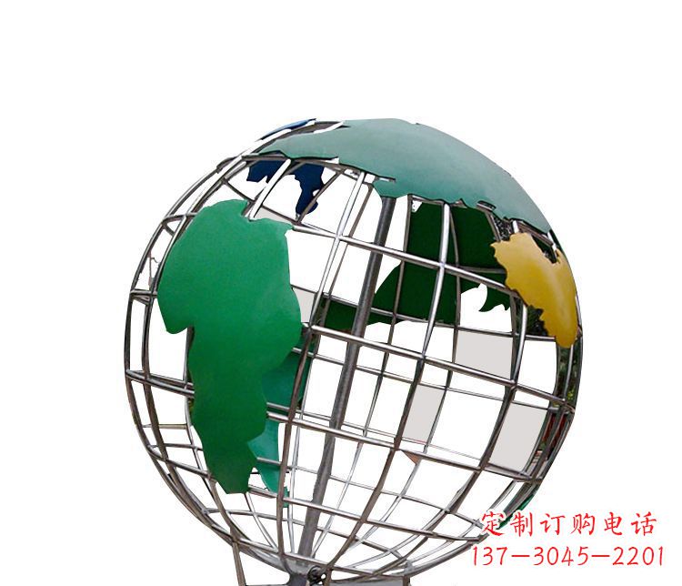 吉林校园不锈钢地球仪摆件雕塑