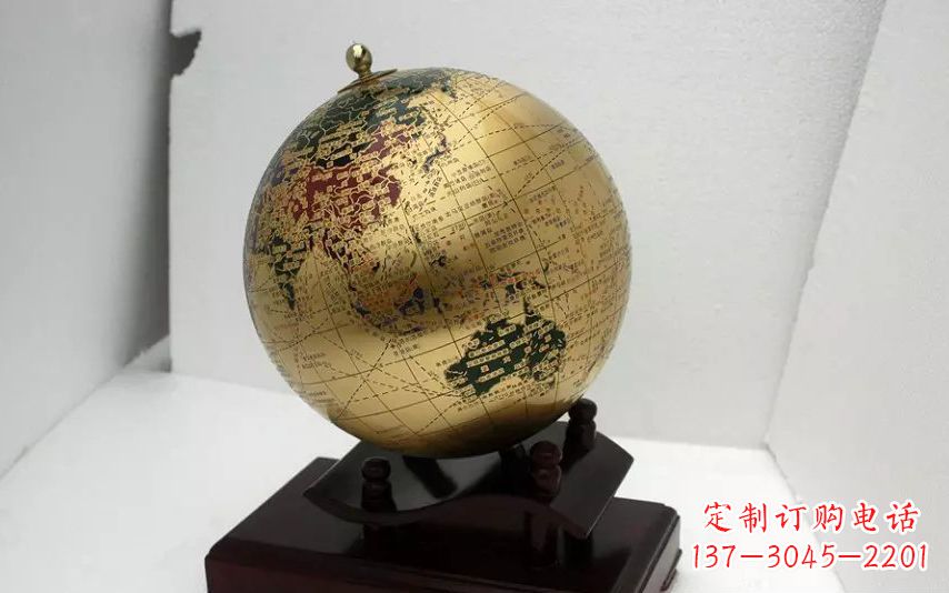 吉林校园不锈钢地球仪雕塑 (3)