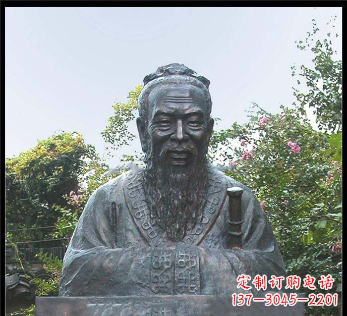 吉林校园大型孔子头像铜雕
