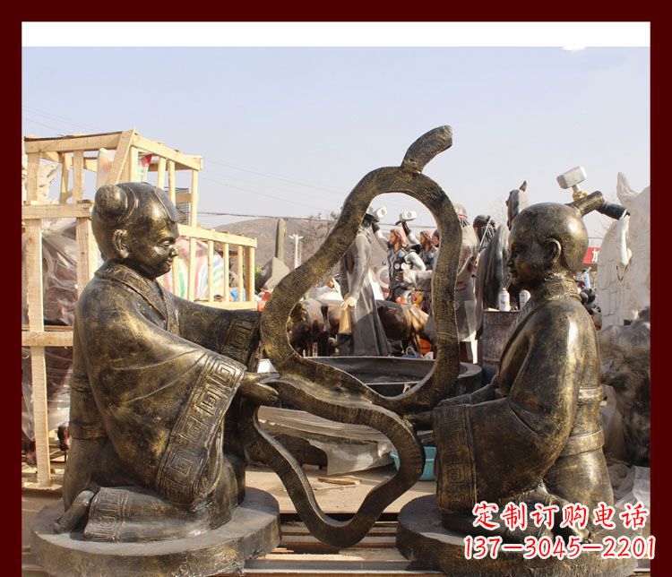 吉林校园孔融让梨铜雕