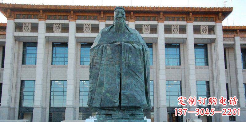 吉林校园孔子景观铜雕