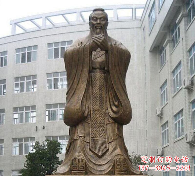 吉林校园孔子铜雕222