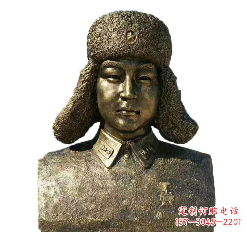 吉林校园雷锋头像铜雕