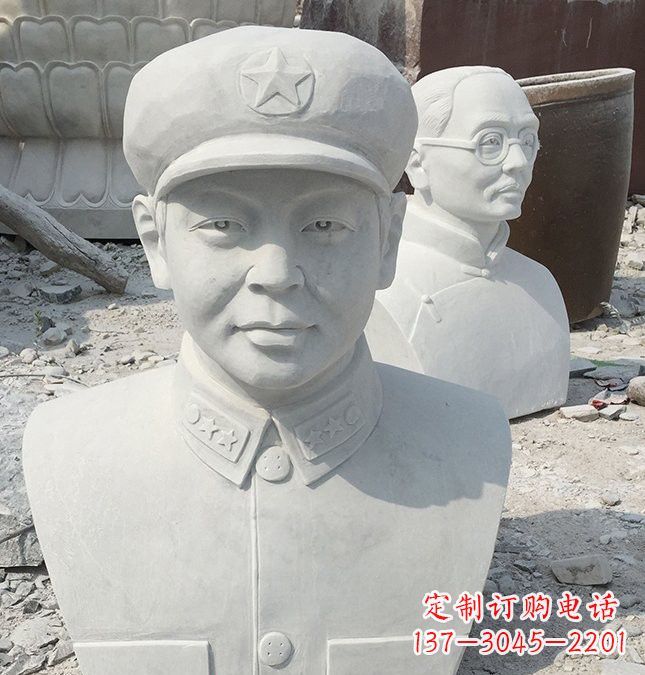 吉林校园雷锋头像石雕