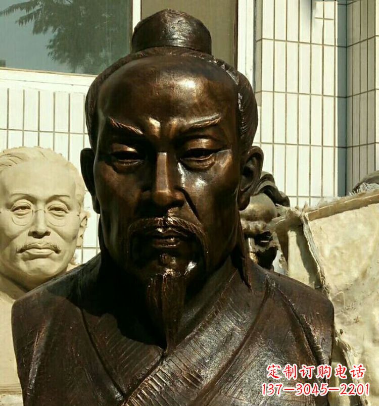 吉林校园孟子胸像铜雕
