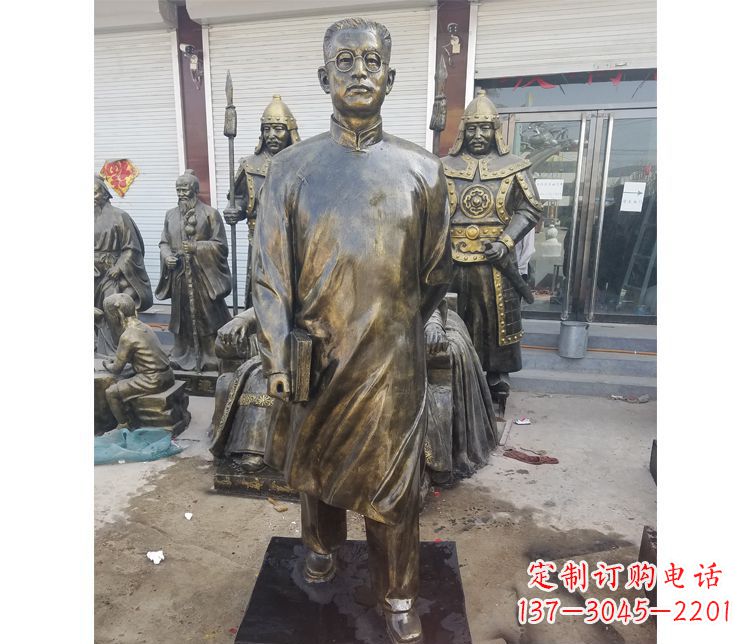 吉林校园名人立式陶行知铜雕