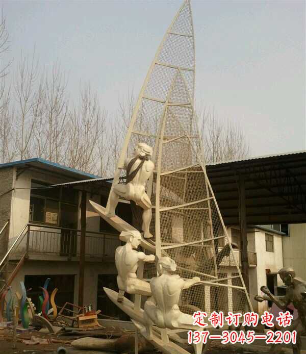 吉林园林不锈钢帆船景观雕塑