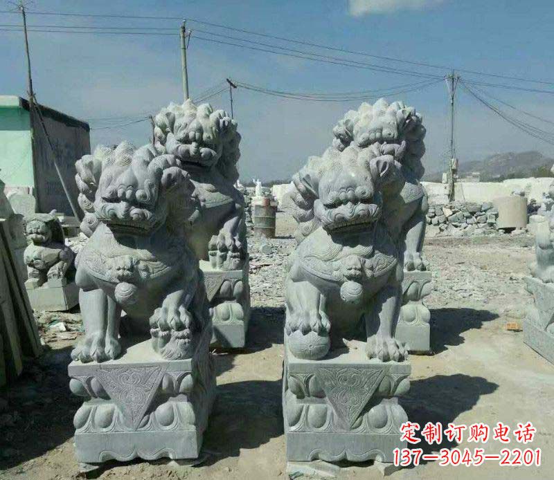吉林园林仿古狮子景观石雕