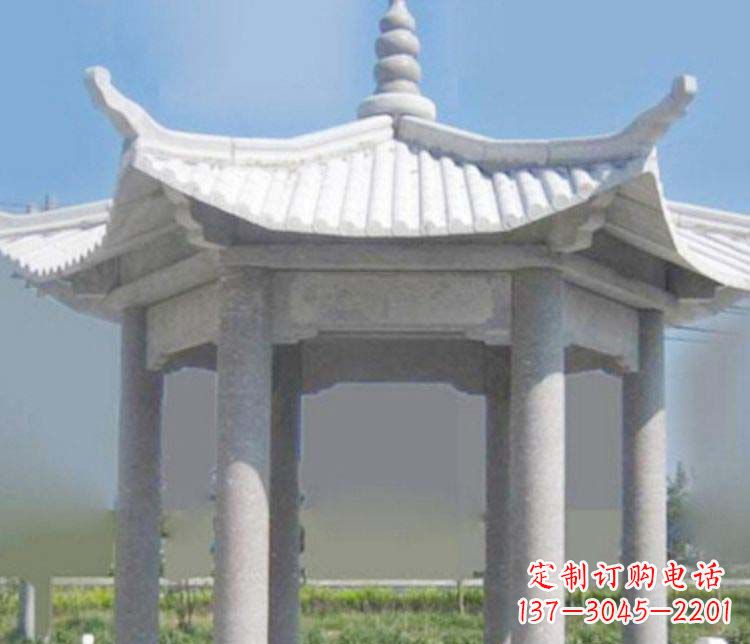 吉林园林仿古石凉亭景观石雕