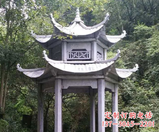 吉林园林仿古石凉亭景观石雕 (3)