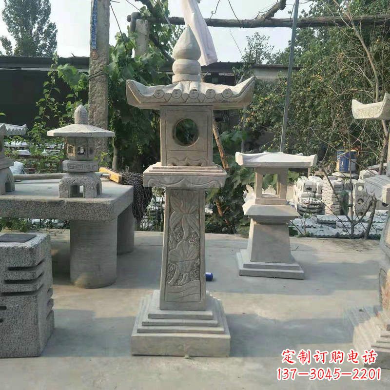 吉林园林仿古做旧中式石灯