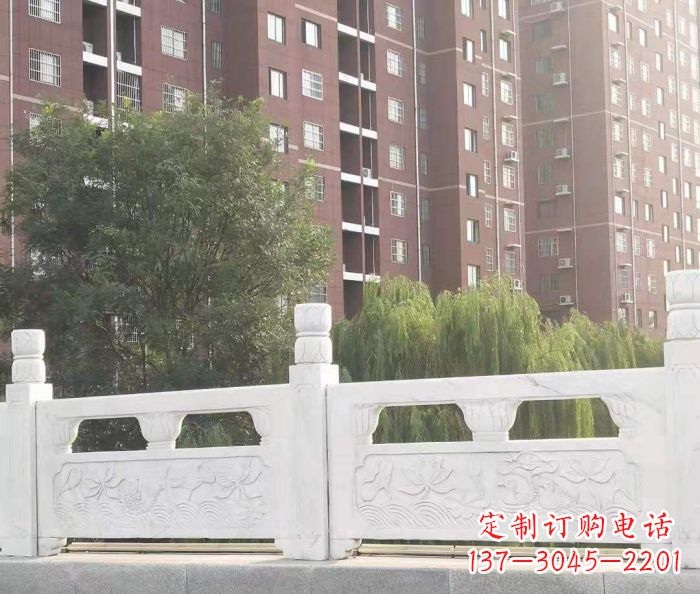 吉林园林汉白玉石浮雕栏板 (2)