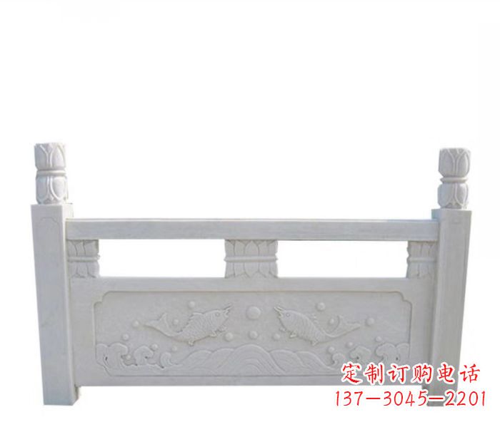 吉林园林汉白玉石浮雕栏板