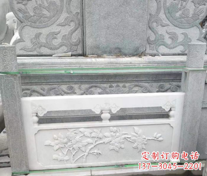 吉林园林汉白玉石浮雕栏板 (3)