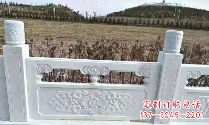 吉林园林汉白玉石浮雕栏板 (4)